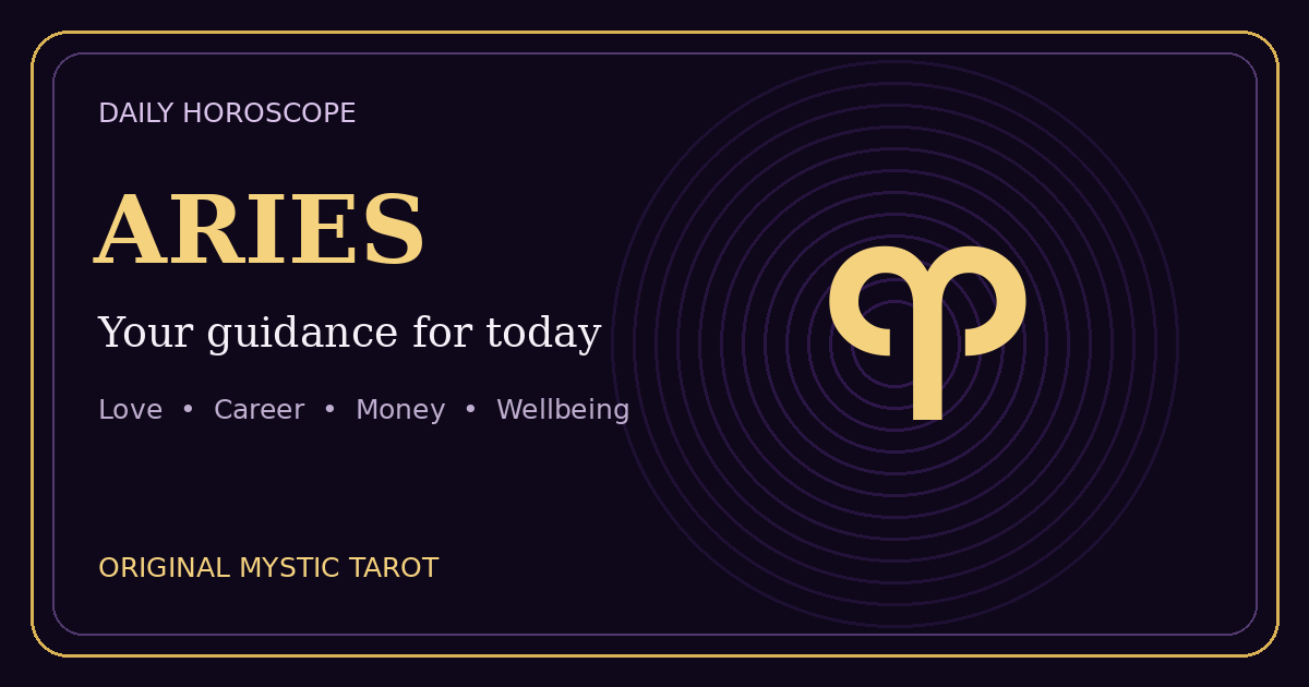 Aries daily horoscope