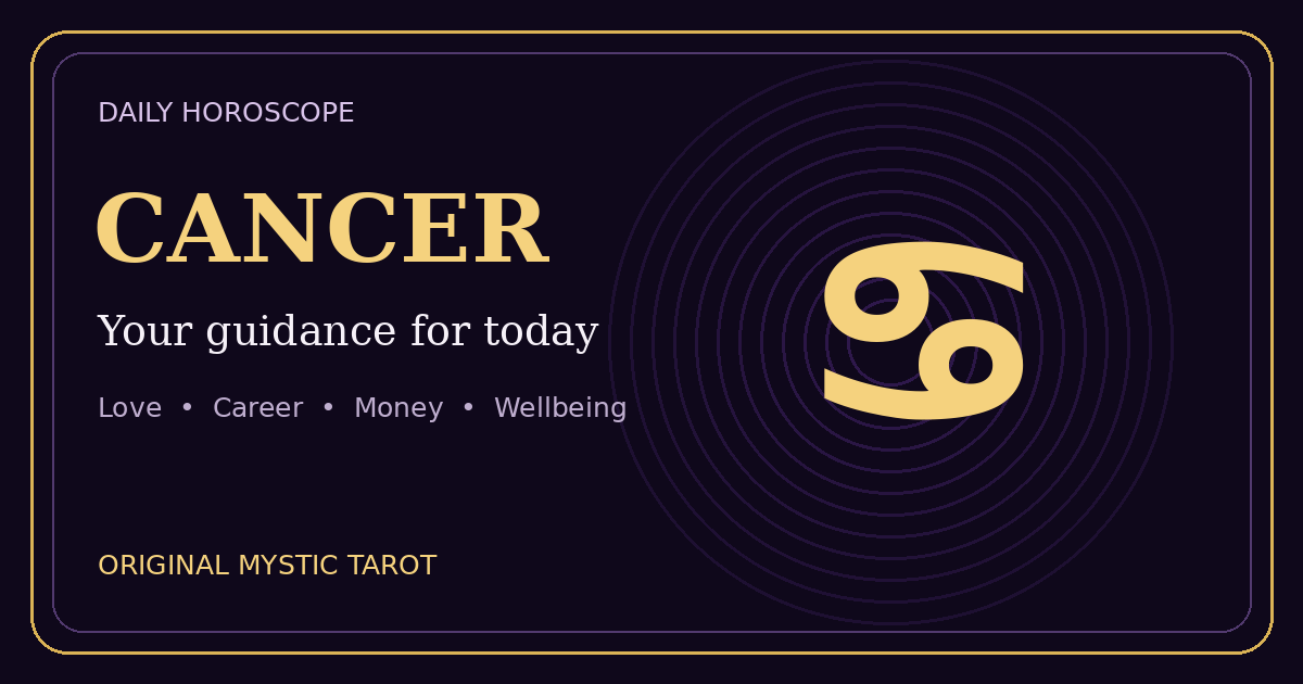 Cancer daily horoscope