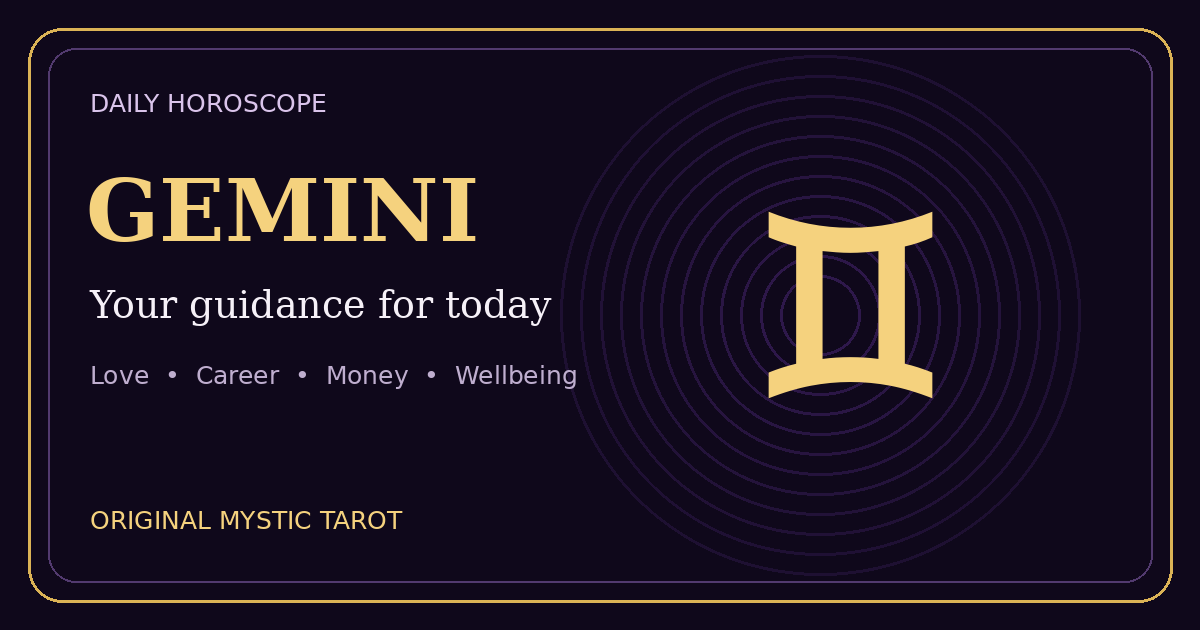 Gemini daily horoscope