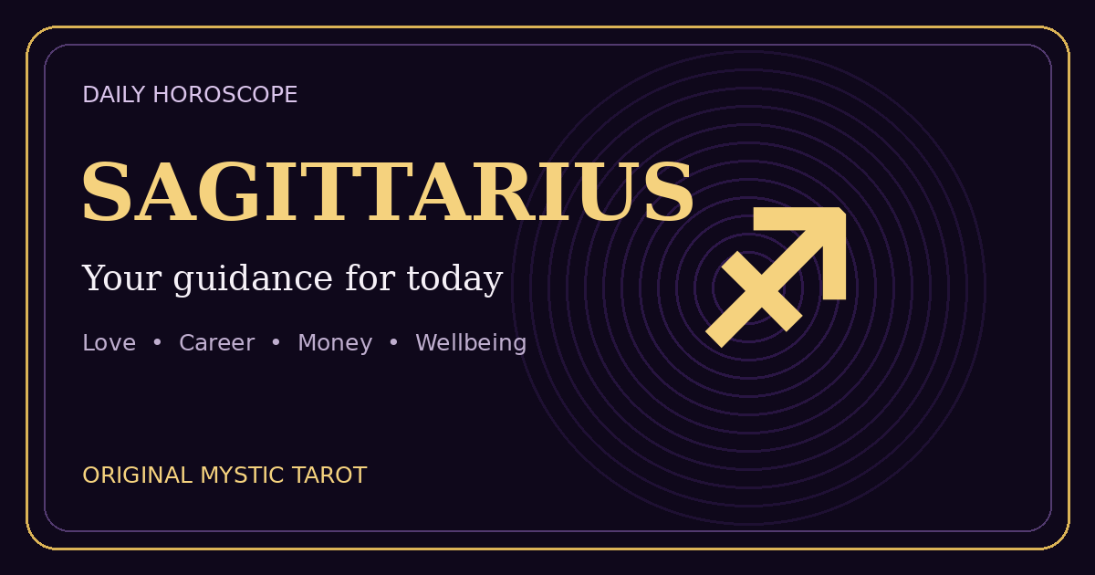 Sagittarius daily horoscope