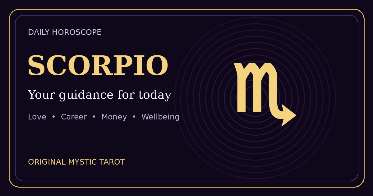 Scorpio daily horoscope